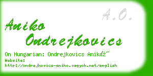 aniko ondrejkovics business card